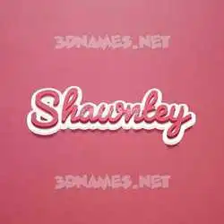 shawntey in Red Scribble style - 3D name wallpaper