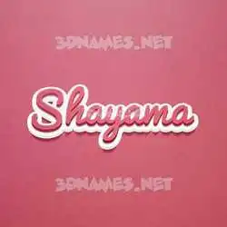 shayama in Red Scribble style - 3D name wallpaper