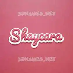 shaycara in Red Scribble style - 3D name wallpaper
