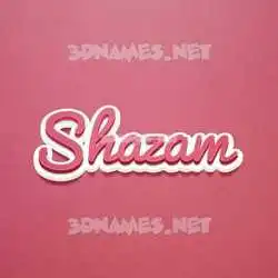 shazam in Red Scribble style - 3D name wallpaper
