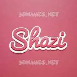 shazi in Red Scribble style - 3D name wallpaper