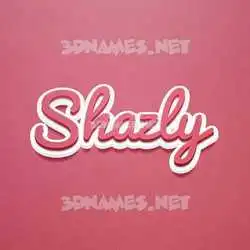 shazly in Red Scribble style - 3D name wallpaper