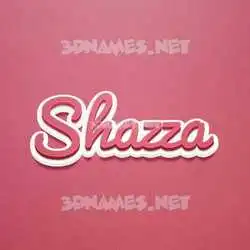 shazza in Red Scribble style - 3D name wallpaper