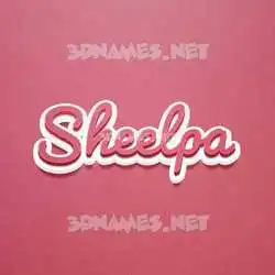 sheelpa in Red Scribble style - 3D name wallpaper