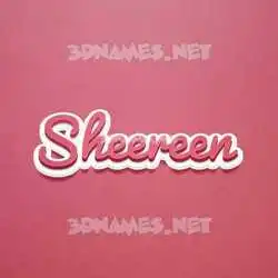 sheereen in Red Scribble style - 3D name wallpaper