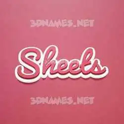 sheets in Red Scribble style - 3D name wallpaper
