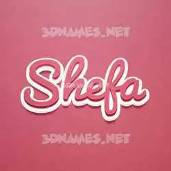 shefa in Red Scribble style - 3D name wallpaper