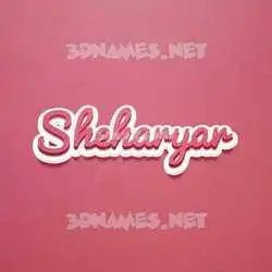 sheharyar in Red Scribble style - 3D name wallpaper