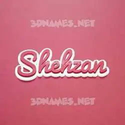 shehzan in Red Scribble style - 3D name wallpaper