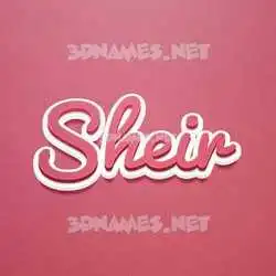 sheir in Red Scribble style - 3D name wallpaper