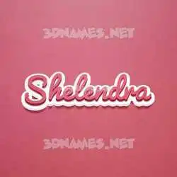 shelendra in Red Scribble style - 3D name wallpaper
