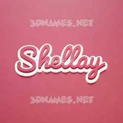 shellay in Red Scribble style - 3D name wallpaper