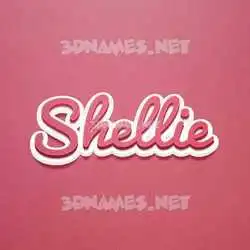 shellie in Red Scribble style - 3D name wallpaper