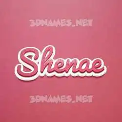 shenae in Red Scribble style - 3D name wallpaper