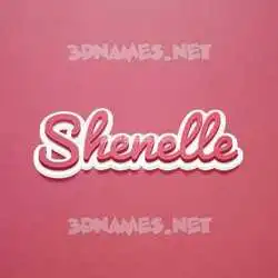 shenelle in Red Scribble style - 3D name wallpaper