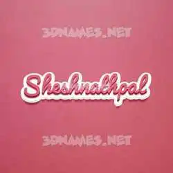 sheshnathpal in Red Scribble style - 3D name wallpaper