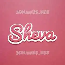 sheva in Red Scribble style - 3D name wallpaper