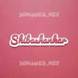 shibashankar in Red Scribble style - 3D name wallpaper