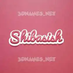 shibasish in Red Scribble style - 3D name wallpaper