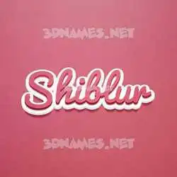 shiblur in Red Scribble style - 3D name wallpaper