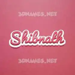 shibnath in Red Scribble style - 3D name wallpaper