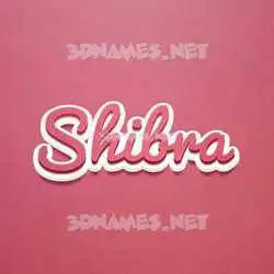 shibra in Red Scribble style - 3D name wallpaper