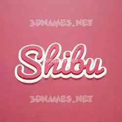 shibu in Red Scribble style - 3D name wallpaper