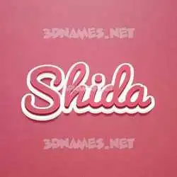 shida in Red Scribble style - 3D name wallpaper