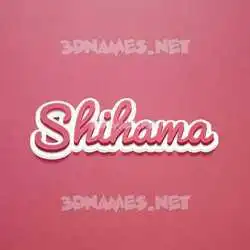 shihama in Red Scribble style - 3D name wallpaper