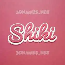 shiki in Red Scribble style - 3D name wallpaper