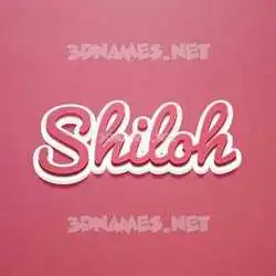 shiloh in Red Scribble style - 3D name wallpaper