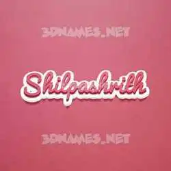 shilpashrith in Red Scribble style - 3D name wallpaper