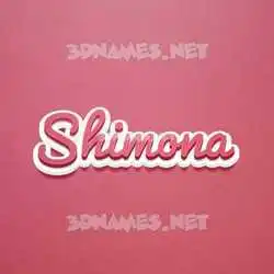 shimona in Red Scribble style - 3D name wallpaper