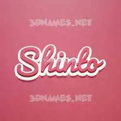 shinto in Red Scribble style - 3D name wallpaper