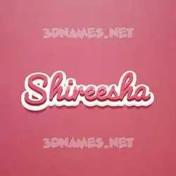 shireesha in Red Scribble style - 3D name wallpaper