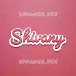 shivany in Red Scribble style - 3D name wallpaper