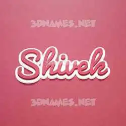 shivek in Red Scribble style - 3D name wallpaper