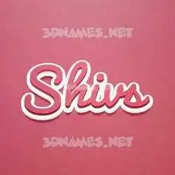 shivs in Red Scribble style - 3D name wallpaper