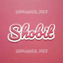 shobit in Red Scribble style - 3D name wallpaper