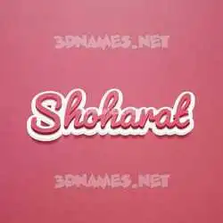 shoharat in Red Scribble style - 3D name wallpaper