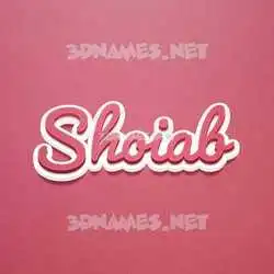 shoiab in Red Scribble style - 3D name wallpaper