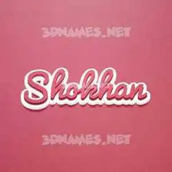 shokhan in Red Scribble style - 3D name wallpaper