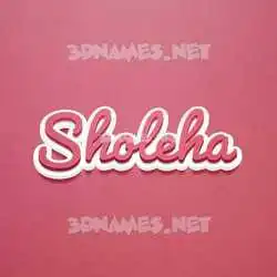 sholeha in Red Scribble style - 3D name wallpaper