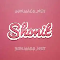 shonit in Red Scribble style - 3D name wallpaper