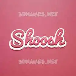 shoosh in Red Scribble style - 3D name wallpaper