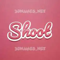 shoot in Red Scribble style - 3D name wallpaper