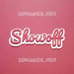showoff in Red Scribble style - 3D name wallpaper
