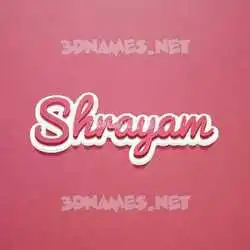 shrayam in Red Scribble style - 3D name wallpaper