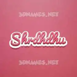 shrdhdhu in Red Scribble style - 3D name wallpaper
