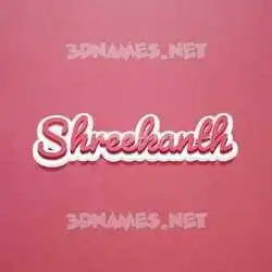 shreekanth in Red Scribble style - 3D name wallpaper